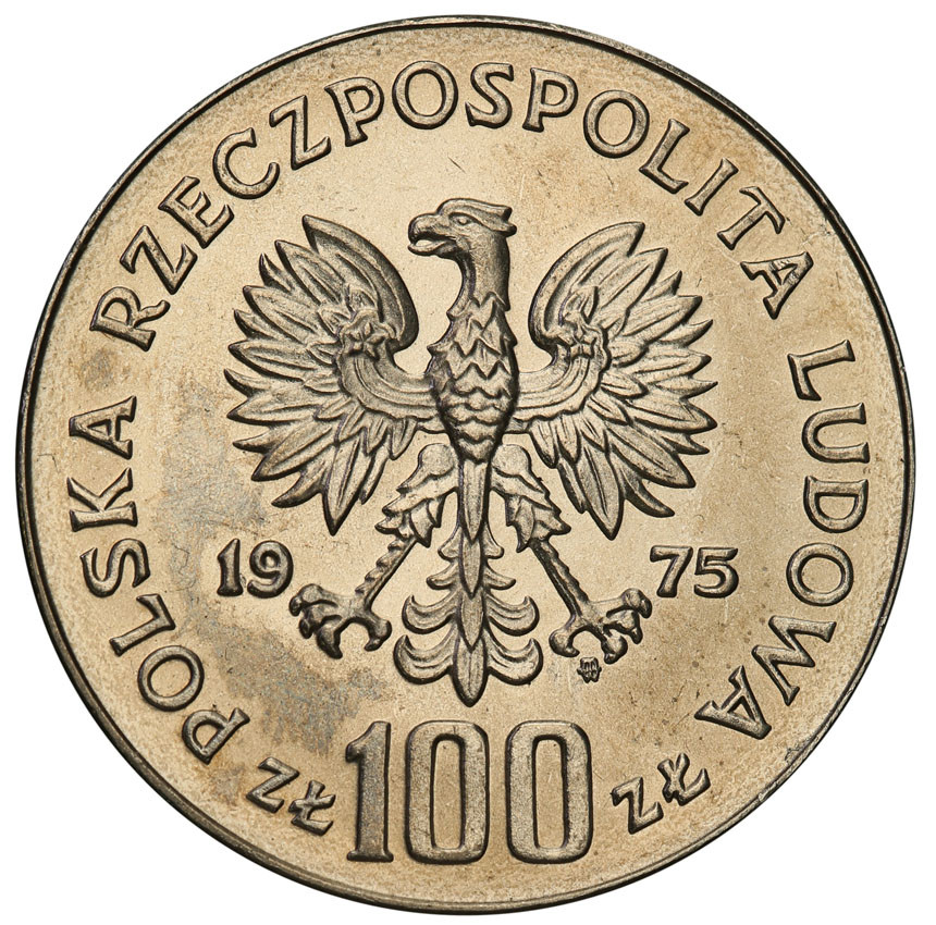 PRL. PRÓBA Nikiel 100 złotych 1975 Paderewski